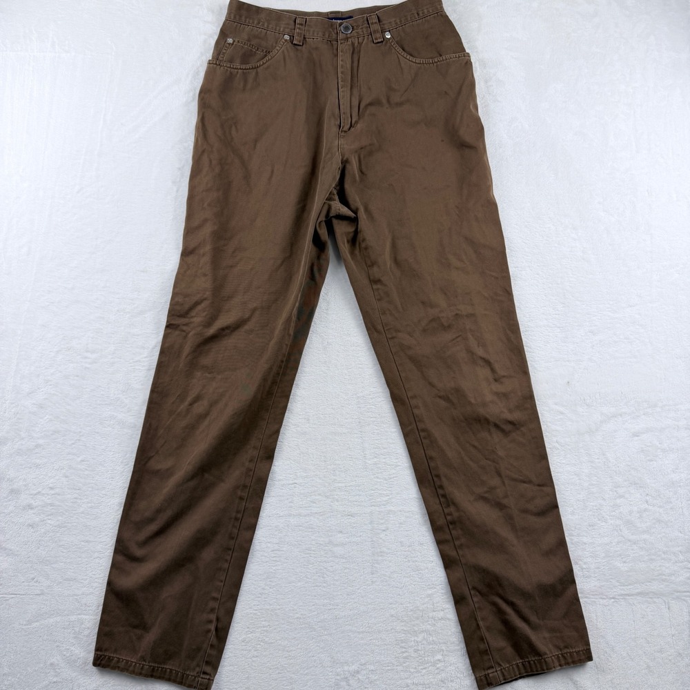 Lizsport Pants Brown Cotton Straight Leg Size 10